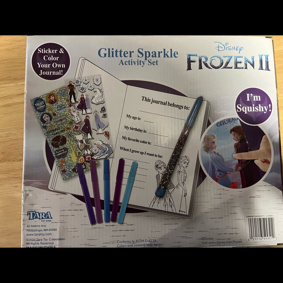 NEW Disney Frozen 2 Glitter Sparkle Journal Diary Activity Set Stickers Art Craf - Picture 2 of 6